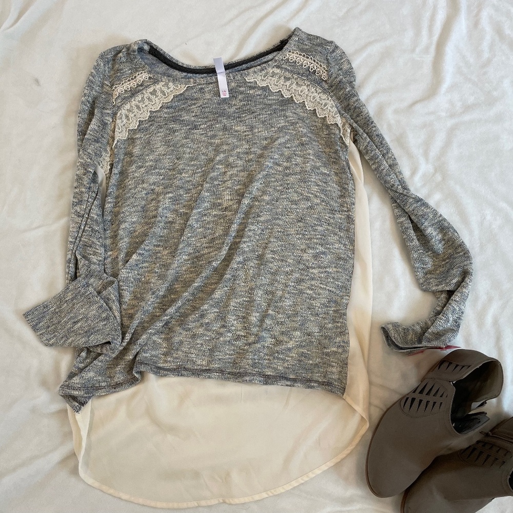 Cute top with sheer back